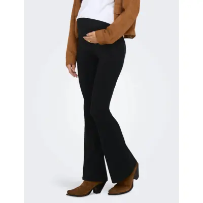 Only Maternity Olmlovely Leo Flared Pant 2-Pack Noos - Black - XS