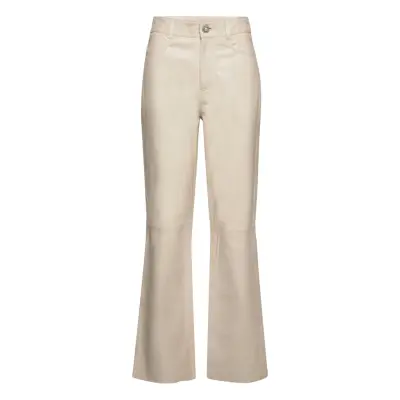 Paige Bottoms Trousers Leather Leggings-Byxor Vit Custommade