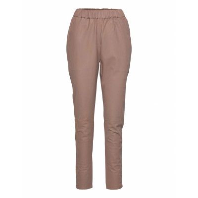 Pant *Villkorat Erbjudande Trousers Leather Leggings/Byxor Beige DEPECHE