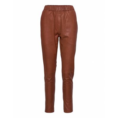 Pant *Villkorat Erbjudande Trousers Leather Leggings/Byxor Brun DEPECHE