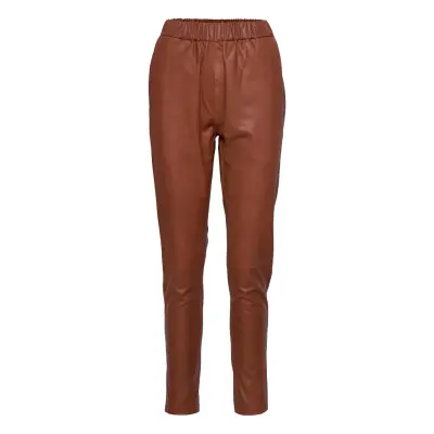 Pant *Villkorat Erbjudande Trousers Leather Leggings/Byxor Brun DEPECHE