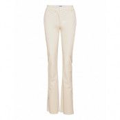 Patent Faux Leather Pants Trousers Leather Leggings/Byxor Creme MSGM