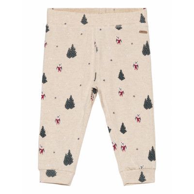 Pants Aop *Villkorat Erbjudande Leggings Creme Minymo