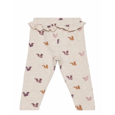 Pants Aop Sweat Bottoms Leggings Beige Minymo