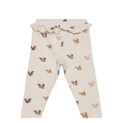 Pants Aop Sweat Bottoms Leggings Beige Minymo