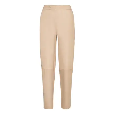 Aliciadep Pants *Villkorat Erbjudande Trousers Leather Leggings/Byxor Beige DEPECHE