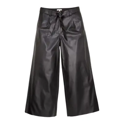 Tom Tailor Pants Culotte Pu Svart