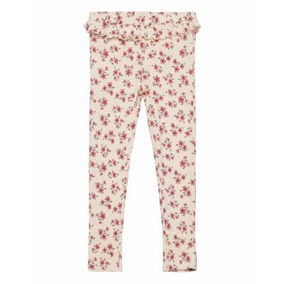 Pants Rib Bottoms Leggings Beige Creamie