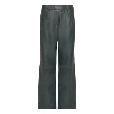 Adeledep Pants Bottoms Trousers Leather Leggings-Byxor Grön DEPECHE