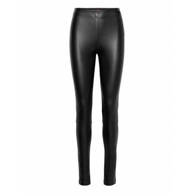 Pants Woven Bottoms Trousers Leather Leggings-Byxor Svart Esprit Casual