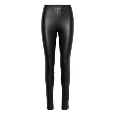 Pants Woven Bottoms Trousers Leather Leggings-Byxor Svart Esprit Casual
