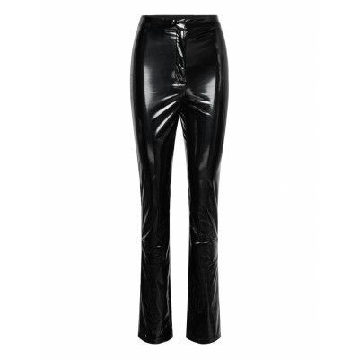 ROTATE Birger Christensen Patent Coated Slim Pants Svart