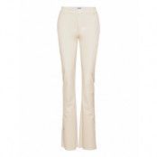 Patent Faux Leather Pants Bottoms Trousers Leather Leggings-Byxor Cream MSGM
