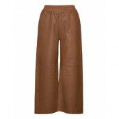 Patriziasz Pants Bottoms Trousers Leather Leggings-Byxor Brown Saint Tropez