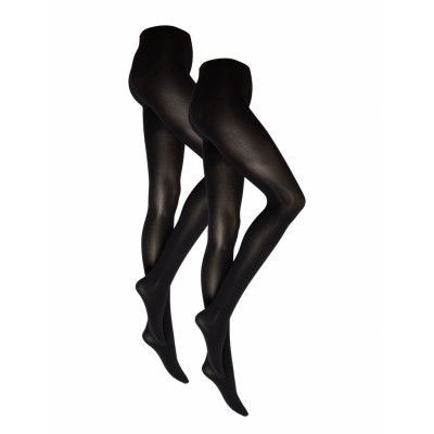 Pcnew Nikoline 90 Den Tights 2 Pack Noos Lingerie Pantyhose & Leggings Svart Pieces