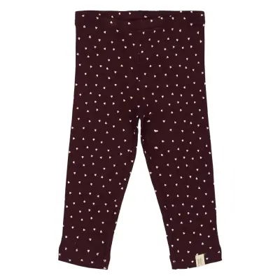 Petit Piao Legging Modal Heart Burgundy