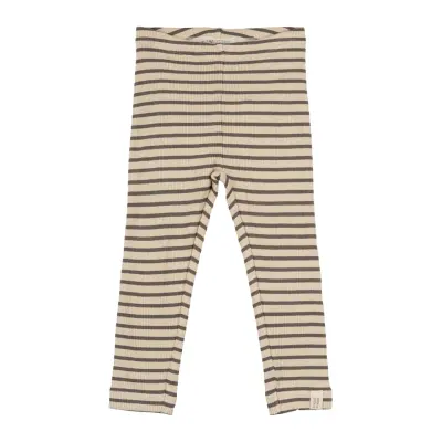 Petit Piao Legging Modal Striped Brun