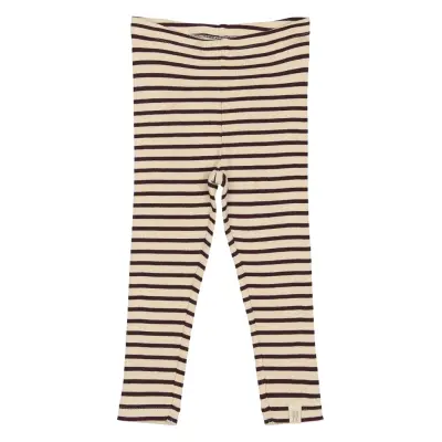 Petit Piao Legging Modal Striped Kräm
