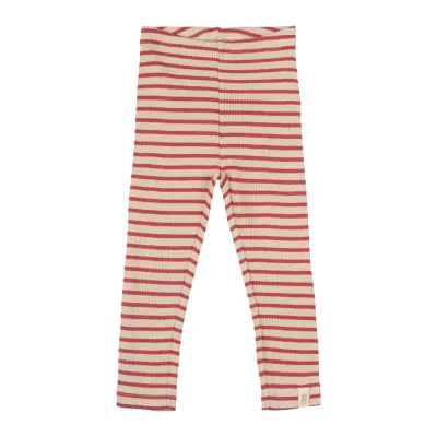 Petit Piao Legging Modal Striped Röd