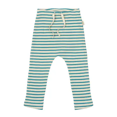 Petit Piao Pants Modal Striped Grön
