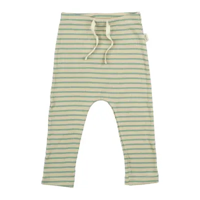 Petit Piao Pants Modal Striped Grön