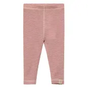 Petit Piao Ppdante Leggings Merino Wool Striped Rosa