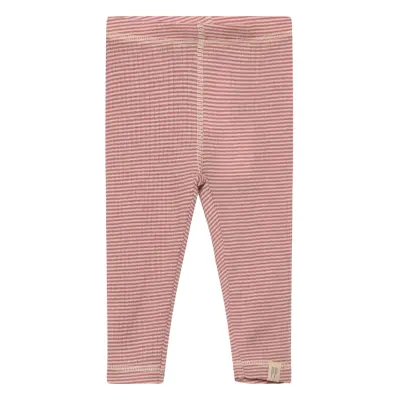 Petit Piao Ppdante Leggings Merino Wool Stripe Rosa