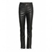 Phoenix Zip Pant Bottoms Trousers Leather Leggings-Byxor Svart Deadwood