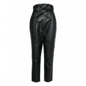 Pinja Trousers Leather Leggings/Byxor Svart Custommade