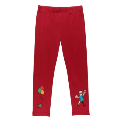 Pippi Langstrømpe Ballonger Leggings - Red - 116