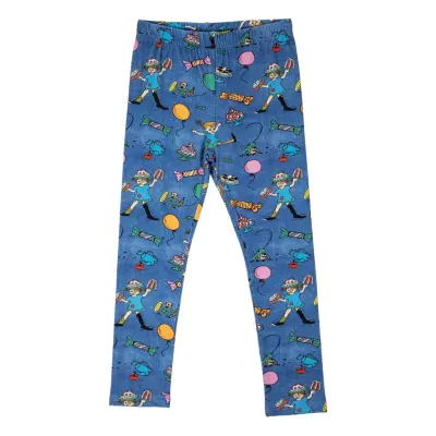 Pippi Langstrømpe Fest Pippi Leggings - Blue - 116