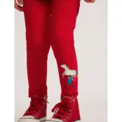 Pippi Langstrømpe Pippi Basic Leggings - Red - 86/92