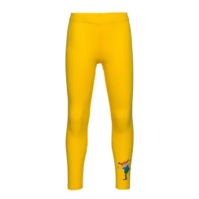 Pippi Langstrømpe Pippi Leggings - Yellow - 116