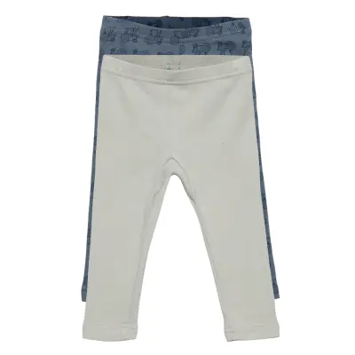 Pippi Leggings W.aop (2-Pack) - Blue - 92