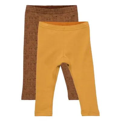 Pippi Leggings W.aop (2-Pack) - Brown - 98