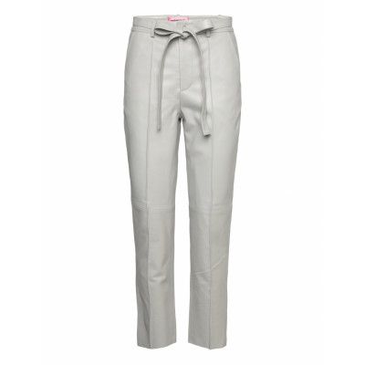 Pippin Trousers Leather Leggings/Byxor Grå Custommade