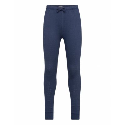 Copenhagen Colors Pointelle Junior Leggings W. String Blå