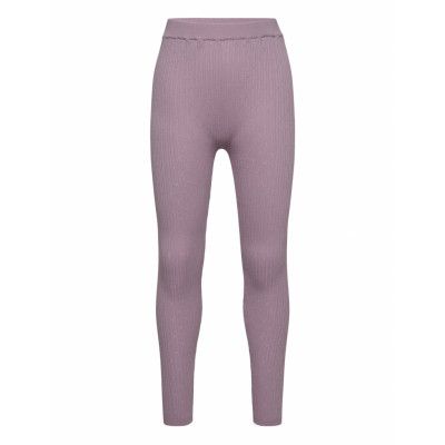 FUB Pointelle Leggings Lila