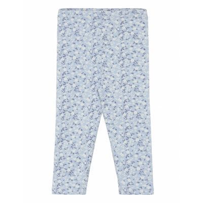Printed Cotton Leggings Leggings Blå Mango