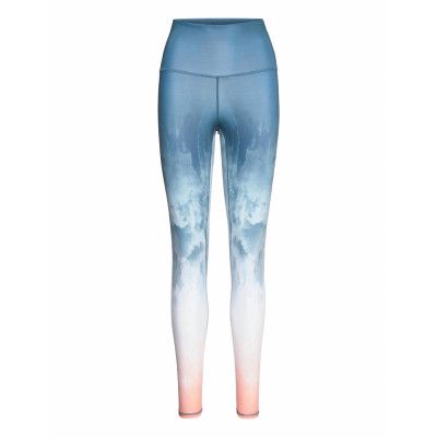 Printed Leggings Running/training Tights Blå Moonchild Yoga Wear