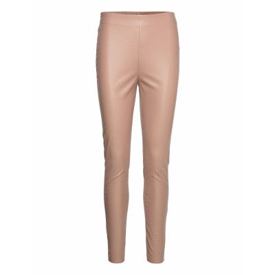 Pvc Leggings Trousers Leather Leggings/Byxor Beige Coster Copenhagen
