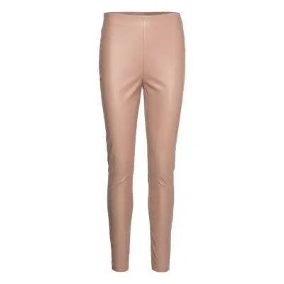 Pvc Leggings Trousers Leather Leggings/Byxor Beige Coster Copenhagen
