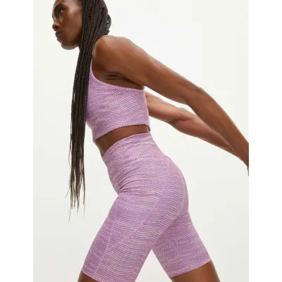 Röhnisch Flattering Printed Bike Tights - Purple - XS