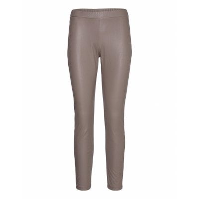 Ranghi Leather Leggings/Byxor Beige Max Mara Leisure