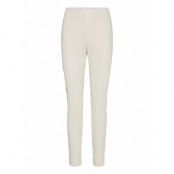 Ranghi Trousers Leather Leggings/Byxor Creme Max Mara Leisure