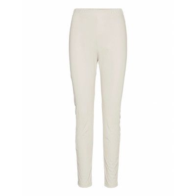 Ranghi Trousers Leather Leggings/Byxor Creme Max Mara Leisure