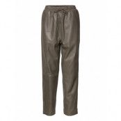 Relaxed Leather Pants Trousers Leather Leggings/Byxor Grön Coster Copenhagen