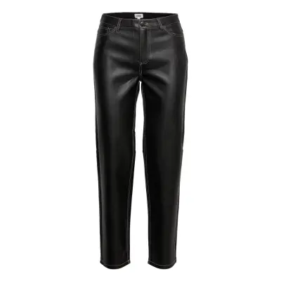 Ria Trousers Bottoms Trousers Leather Leggings-Byxor Svart Twist & Tango