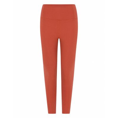 Girlfriend Collective Rib High-Rise Legging, 7/8 Orange