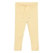 Rib Jersey Leggings W. String *Villkorat Erbjudande Leggings Gul Copenhagen Colors